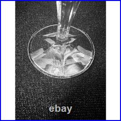 Stuart Crystal Chelsea Champagne Flutes Set of 5 Cut Glass Stemware 8 inch Clear