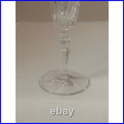 Stuart Crystal Chelsea Champagne Flutes Set of 5 Cut Glass Stemware 8 inch Clear