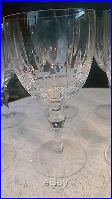 Stuart Crystal HAMPSHIRE Set of 8 Water Goblets 6 1/2 inches Made in England