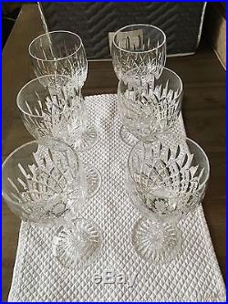 Stuart Shaftesbury Crystal Wine/Water Goblet Glasses, set of 6