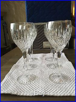 Stuart Shaftesbury Crystal Wine/Water Goblet Glasses, set of 6