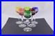 Stunning Set Of 6 Nachtmann Cut To Clear Multicolor Crystal Cordials Glasses