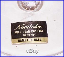 Stunning Set Of 6 Noritake Crystal Hampton Hall 8 1/2 Water Goblets