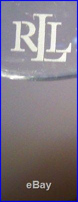 Stunning Set Of 6 Ralph Lauren Crystal Herringbone 9 1/4 Water Goblets