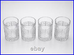 Stunning Set of 4 Vintage Ralph Lauren Crystal HERRINGBONE 4 1/8 Old-Fashioned