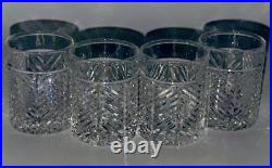 Stunning Set of 4 Vintage Ralph Lauren Crystal HERRINGBONE 4 1/8 Old-Fashioned