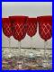 Stunning Set of 4 Vintage Red Crystal Wine / GA Cristal gioielli da tavola