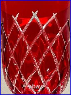 Stunning Set of 4 Vintage Red Crystal Wine / GA Cristal gioielli da tavola