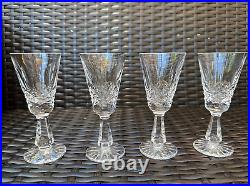 Stunning Set of 4 WATERFORD CRYSTAL Kenmare (Cut) White Wine Glasses MINT