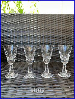 Stunning Set of 4 WATERFORD CRYSTAL Kenmare (Cut) White Wine Glasses MINT