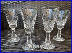 Stunning Set of 4 WATERFORD CRYSTAL Kenmare (Cut) White Wine Glasses MINT