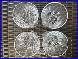 Stunning Set of 4 WATERFORD CRYSTAL Kenmare (Cut) White Wine Glasses MINT