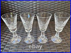 Stunning Set of 4 WATERFORD CRYSTAL Kenmare (Cut) White Wine Glasses MINT