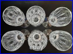 Stunning Set of 6 WATERFORD CRYSTAL Carina Fluted Champagne Glasses 8 1/2, MINT