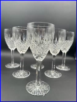 Stunning Set of 6 WATERFORD CRYSTAL Castlemaine(Cut) Claret Wine Glasses Mint