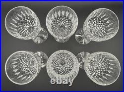 Stunning Set of 6 WATERFORD CRYSTAL Castlemaine(Cut) Claret Wine Glasses Mint