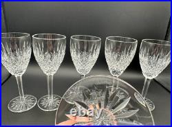 Stunning Set of 6 WATERFORD CRYSTAL Castlemaine(Cut) Claret Wine Glasses Mint