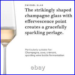 Stylish Crystal Champagne Flutes Set of 6