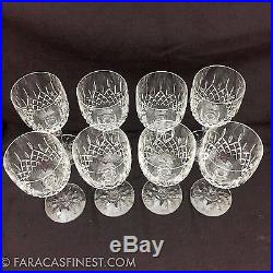 Superb Galway Irish Cut Crystal Red Claret Wine Glasses Goblets X 8 Piece Set