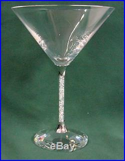 Swarovski Crystal CRYSTALLINE 6-3/4 Martini Stems SET OF TWO New in BOX