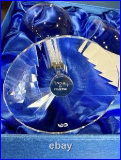 Swarovski Crystal Wine Glasses Set of 2 Elegant Stem Crystal Base Original Box