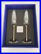 Swarovski Crystalline Champagne Glasses Set of 2 Gold Tone NIB