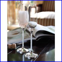 Swarovski Crystalline Clear Crystal Champagne Toasting Flutes Set of 2