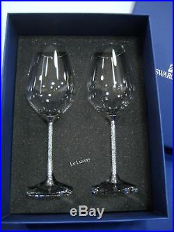 Swarovski Crystalline Red Wine Glasses Set Of 2, Party Wedding Crystal 1095948