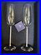 Swarovski Crystalline Set 2 Champagne Flutes In Box Unused Crystal Filled Stem