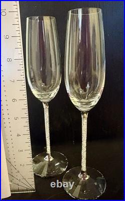 Swarovski Crystalline Toasting Flutes Set, New No Box