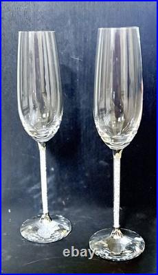 Swarovski Crystalline Toasting Flutes Set, New No Box