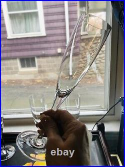 Tiffany & Co Classic Y-Shaped Champagne Flute 9.25 Barware Wedding Glass-8