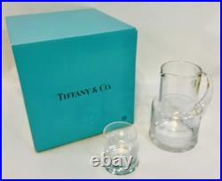 Tiffany & Co. Crystal Bedside Water Carafe Pitcher & Tumbler Glass Mint With Box