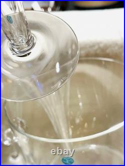 Tiffany & Co Crystal Glass Champagne Flute Set of 6 & Ice Bucket Hard To Find