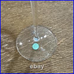 Tiffany & Co Crystal Plaid Martini Glasses (Set of 4) Made In Hungary 7 Tall