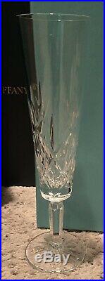 Tiffany & Co Crystal SYBIL Fluted Champagne Goblets Set of 2 MINT in Box