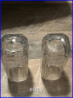 Tiffany & Co. Facets High Ball Crystal Glass Pair with Box -E. Set Of 2