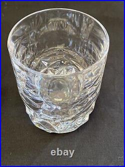 Tiffany & Co. Rock Cut Double Old Fashioned Glasses Set of 2 Signed