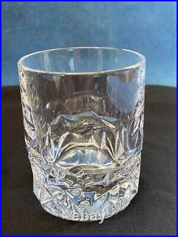 Tiffany & Co. Rock Cut Double Old Fashioned Glasses Set of 2 Signed