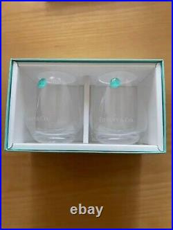Tiffany&Co Tumbler Pair of Glasses Cup Set New products Boxed
