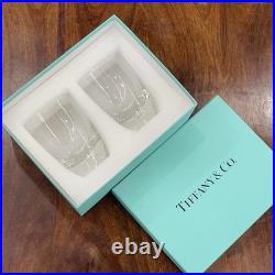 Tiffany Crystal Engraved Glass Set (Pair) Height 12 cm, Width 8.5 cm
