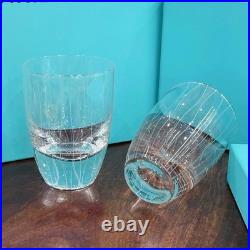 Tiffany Crystal Engraved Glass Set (Pair) Height 12 cm, Width 8.5 cm