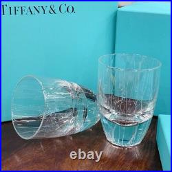 Tiffany Crystal Engraved Glass Set (Pair) Height 12 cm, Width 8.5 cm