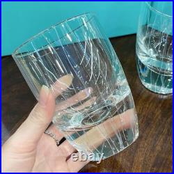 Tiffany Crystal Engraved Glass Set (Pair) Height 12 cm, Width 8.5 cm