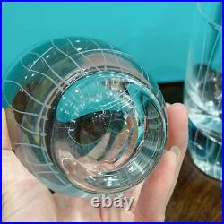 Tiffany Crystal Engraved Glass Set (Pair) Height 12 cm, Width 8.5 cm