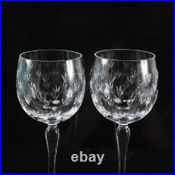 Tiffany and Co. Wine Glass Set of 2 Crystal Clear Glassware Drinking Authentic