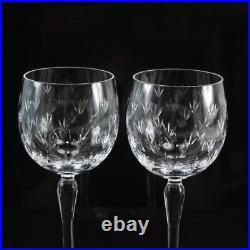 Tiffany and Co. Wine Glass Set of 2 Crystal Clear Glassware Drinking Authentic