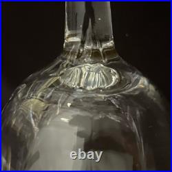 Tiffin-Franciscan clear optic crystal with a gold-encrusted band rim. Set