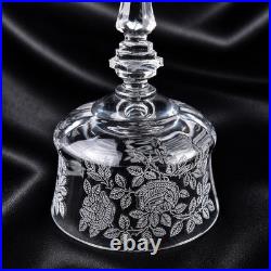 Tiffin Glass Co Etched Rose Cordial Glass 15074 Set of 8 Crystal 5.5Very Small