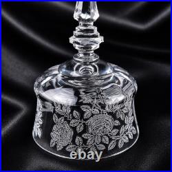 Tiffin Glass Co Etched Rose Cordial Glass 15074 Set of 8 Crystal 5.5Very Small
